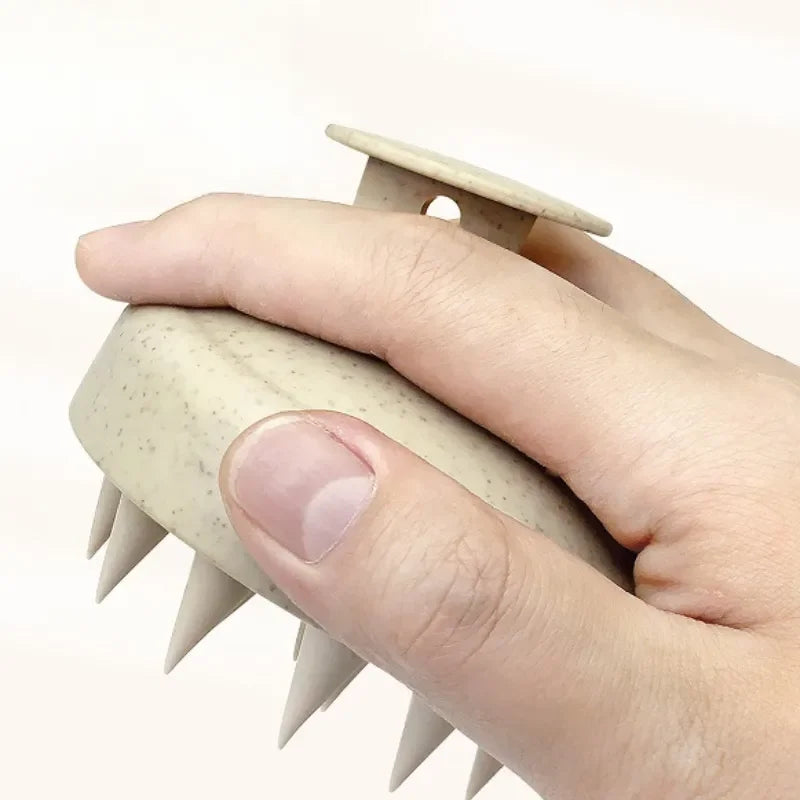 Brosse à Shampoing en Silicone – Massage & Soin du Cuir Chevelu