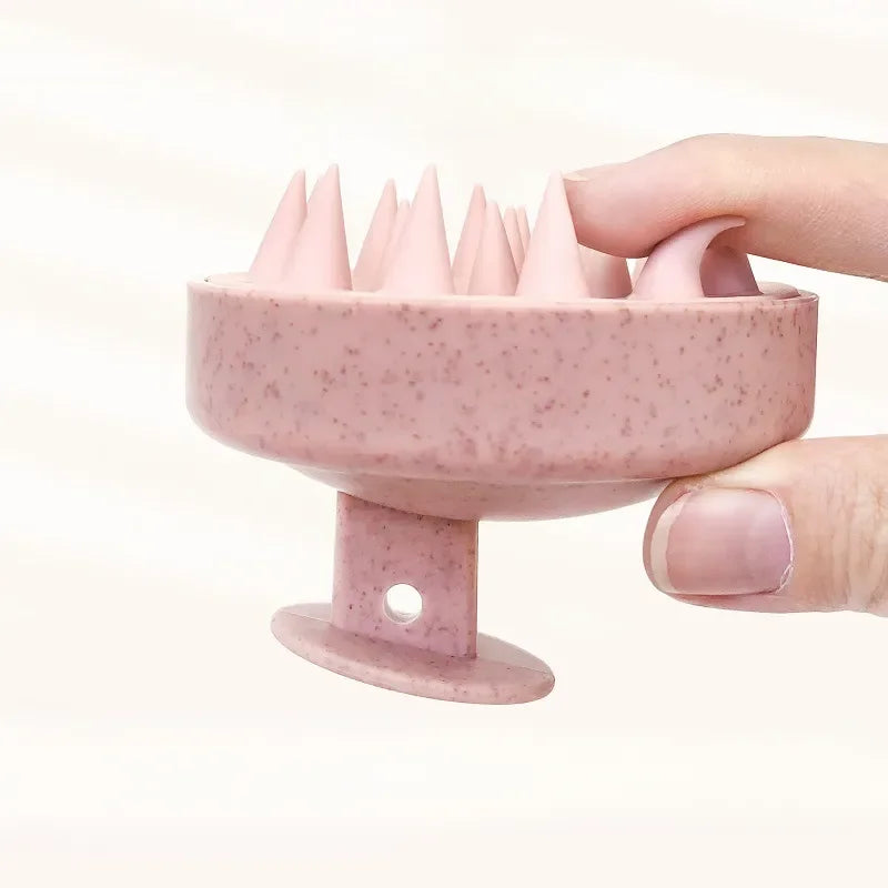 Brosse à Shampoing en Silicone – Massage & Soin du Cuir Chevelu