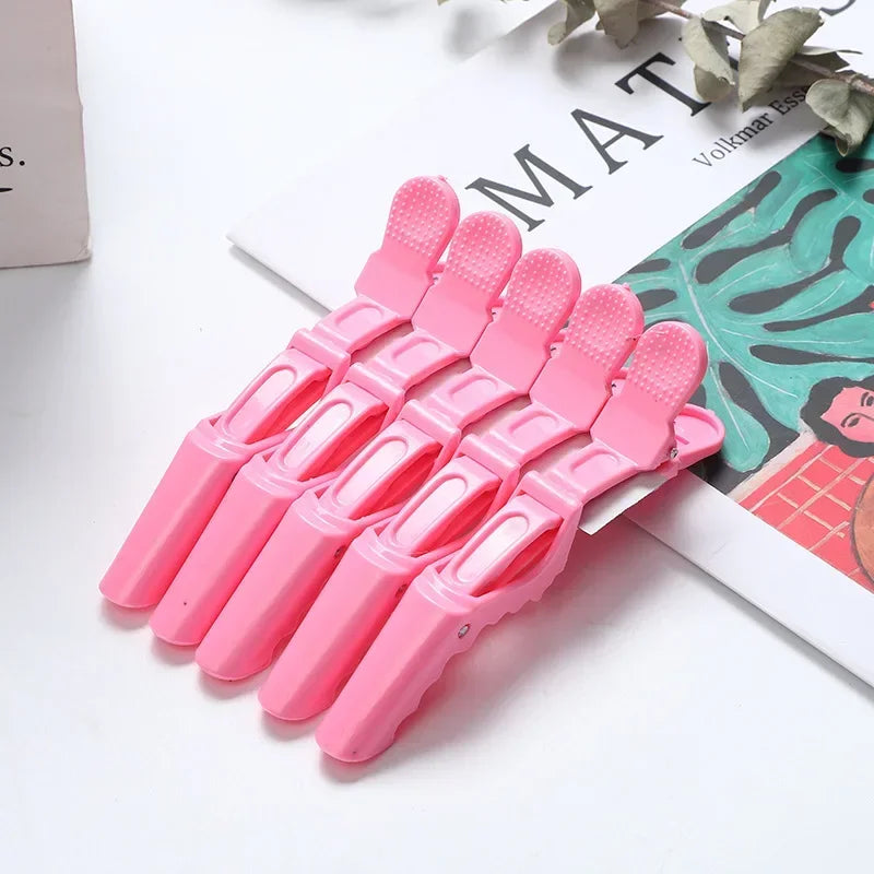 Lot de 5 Pinces Crocodile pour Cheveux – Outil Professionnel de Coiffure
