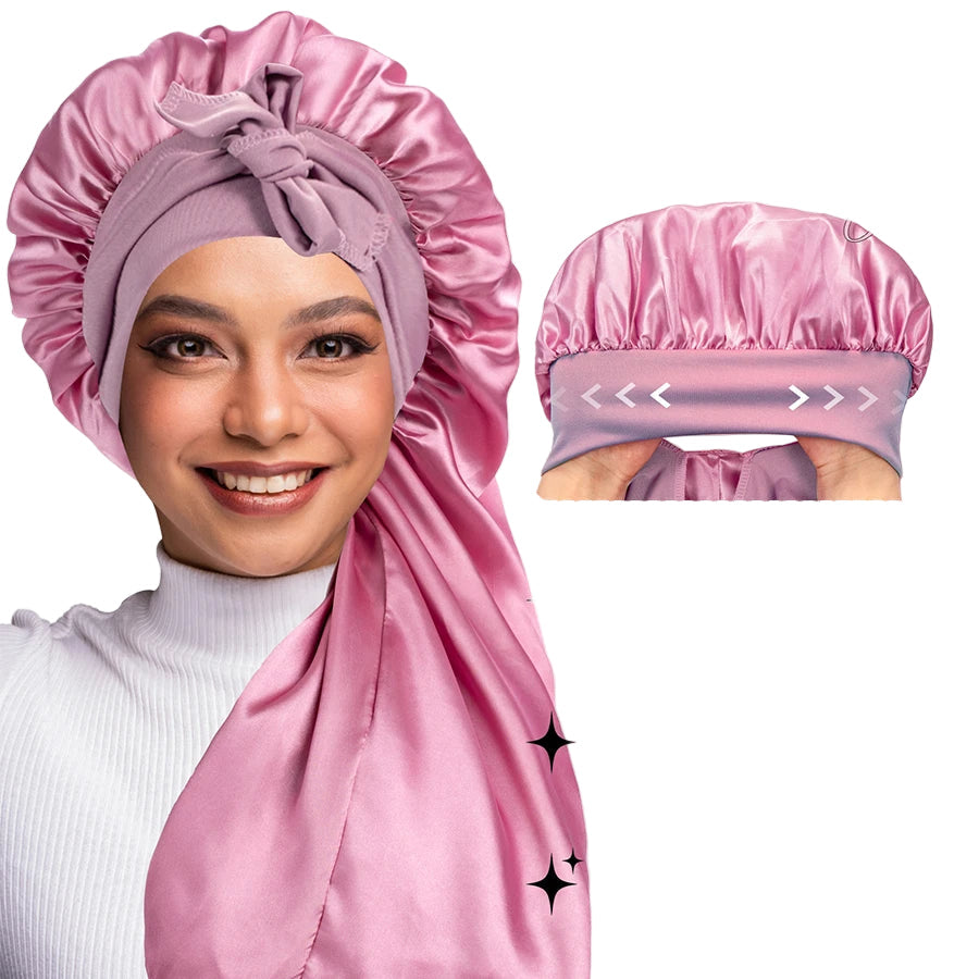 Bonnet en Satin Extra Large – Confort & Protection de Nuit