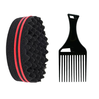 Éponge Magique Ovale Double Face – Twist, Waves & Dreads Afro