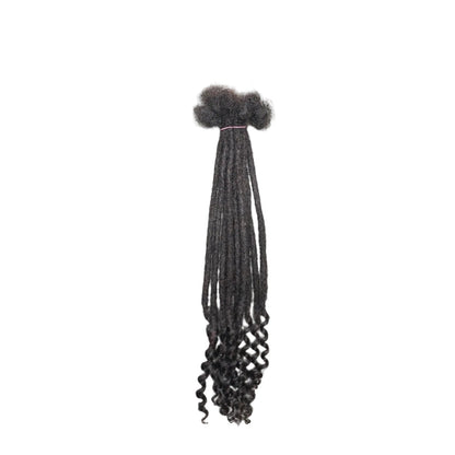Locksify Afro Élégance Curly Ends 0.4mm – 20 à 30cm – Lot de 10 extensions