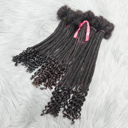 Locksify Afro Élégance Curly Ends 0.4mm – 20 à 30cm – Lot de 10 extensions