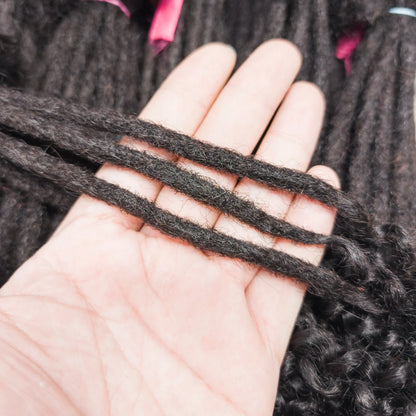 Locksify Afro Élégance Curly Ends 0.4mm – 20 à 30cm – Lot de 10 extensions