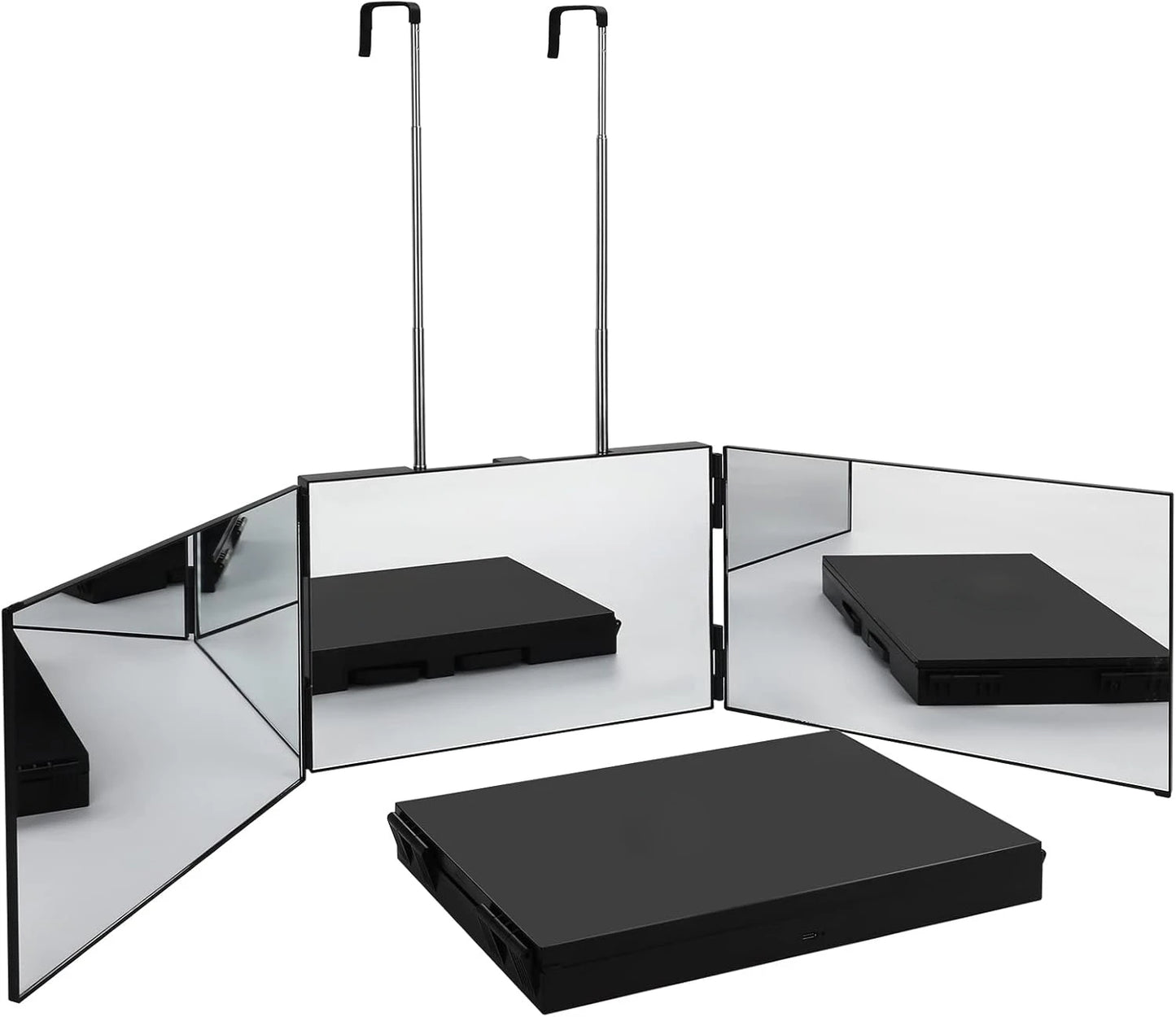 Miroir 3 Faces Ajustable – Coupe, Barbe et Coiffure à la Maison