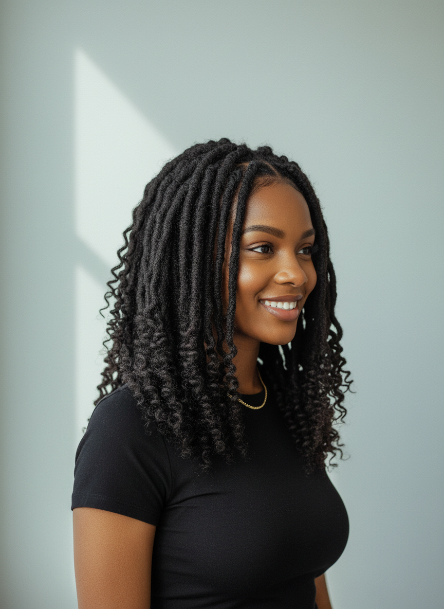 Extensions Locs Curly Ends